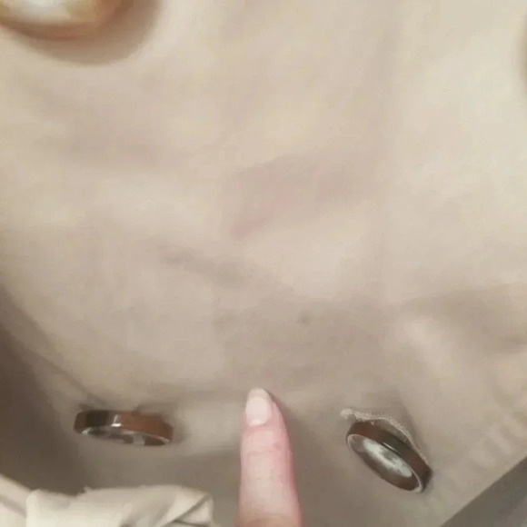 Micheal Kors  Tan Double Breasted Belted Trench Coat L - Picture 5 of 12